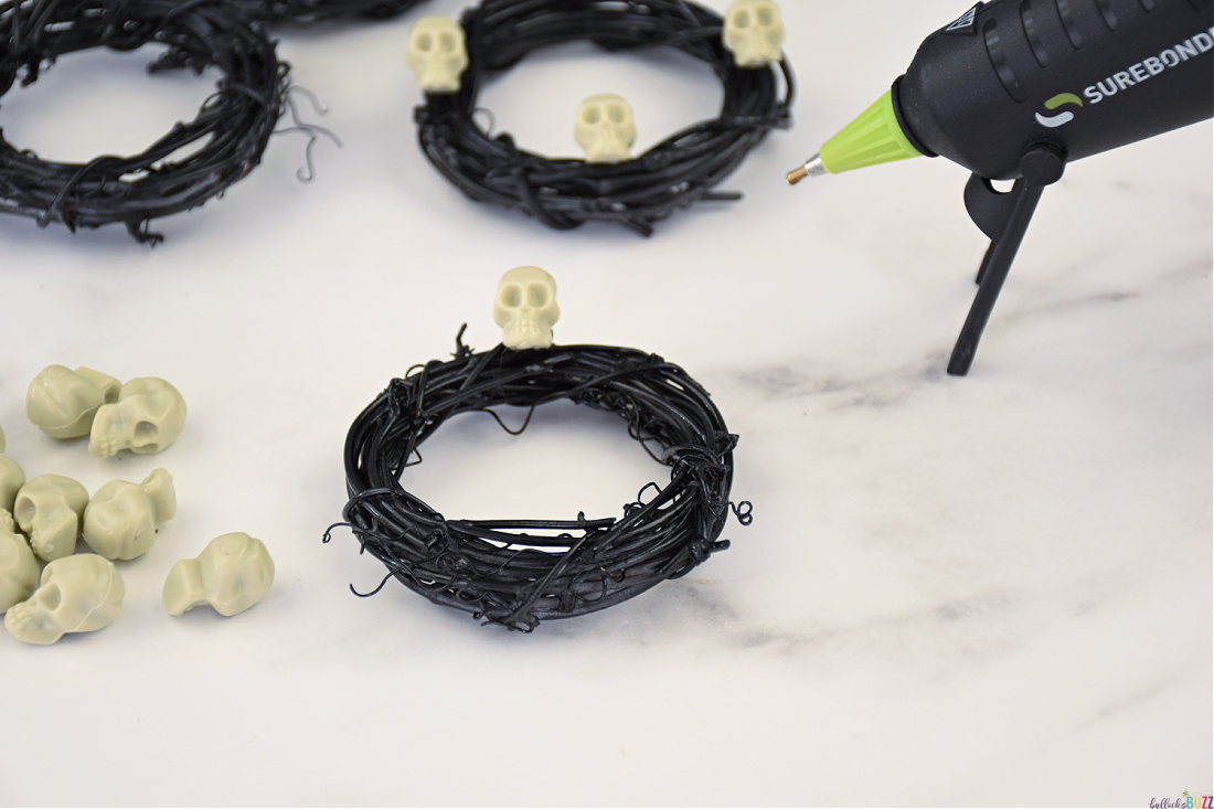 DIY Halloween Napkin Rings Skull Napkin Holders for Halloween