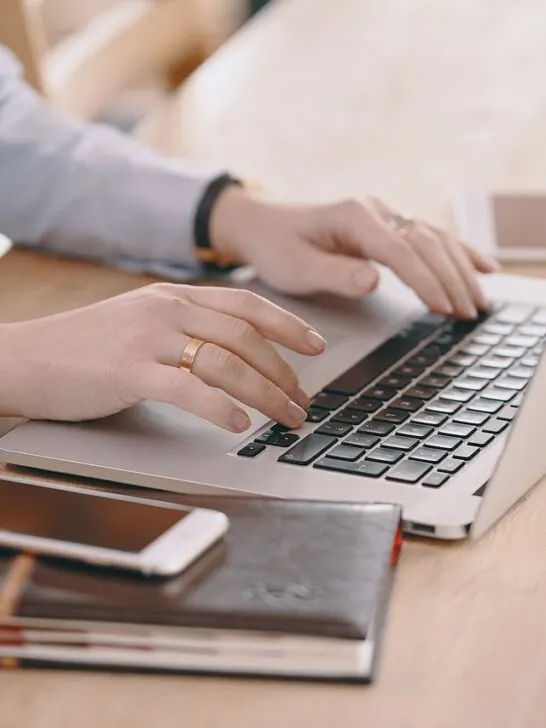 working on computer on ecommerce trends