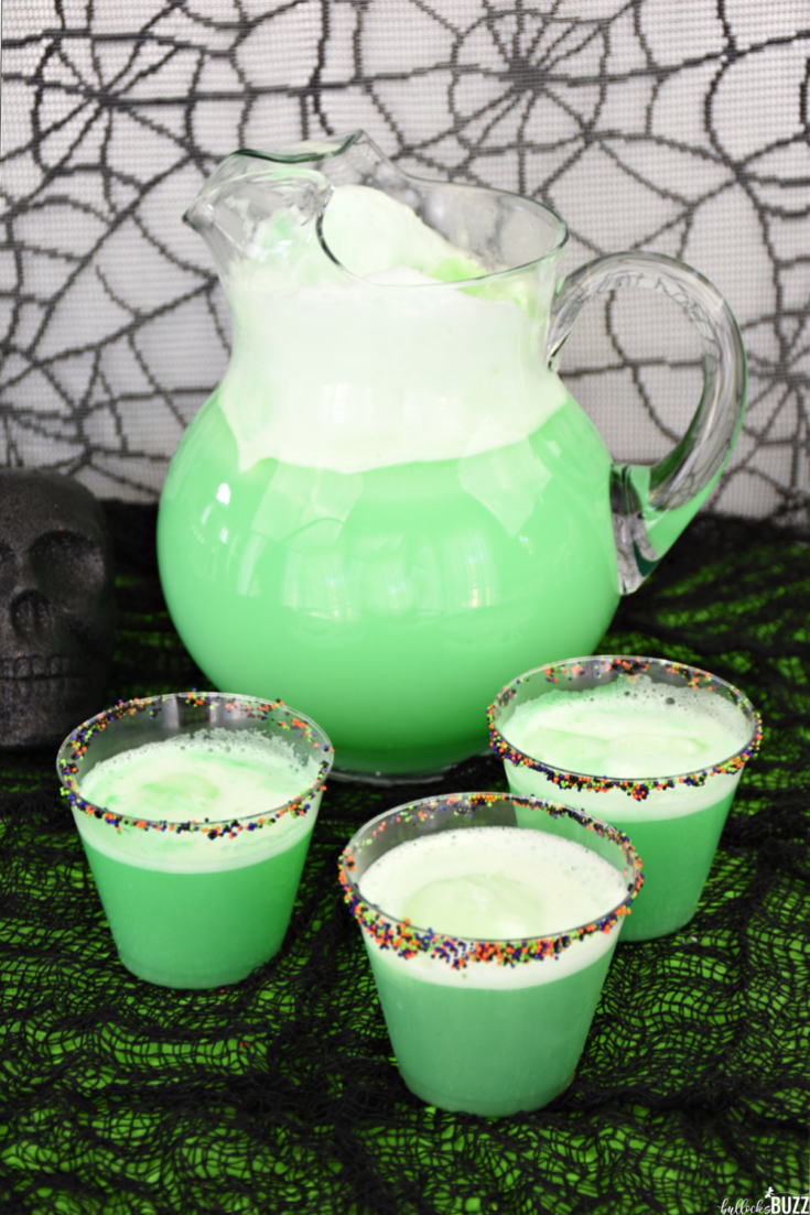 glasses filled with Halloween Punch for Kids