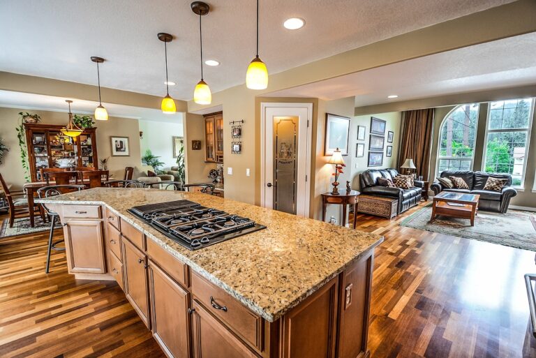 kitchen countertops in a newly remodeled kitchen