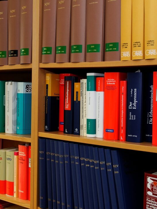 legal library including books on personal injury laws