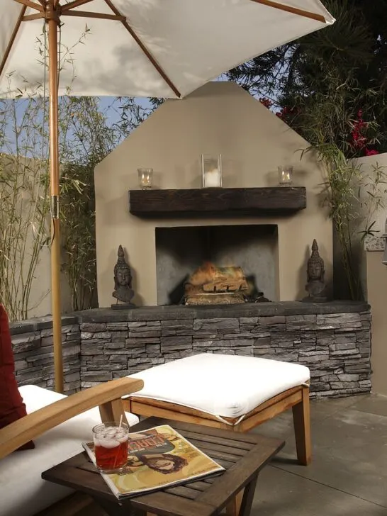 an outdoor solutions company can help you create an outdoor space like this outside kitchen