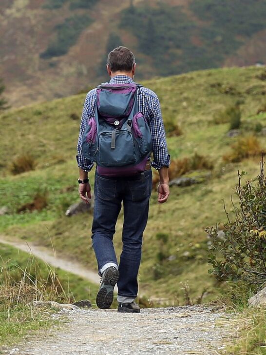 man hiking as one of his weekend hobbies