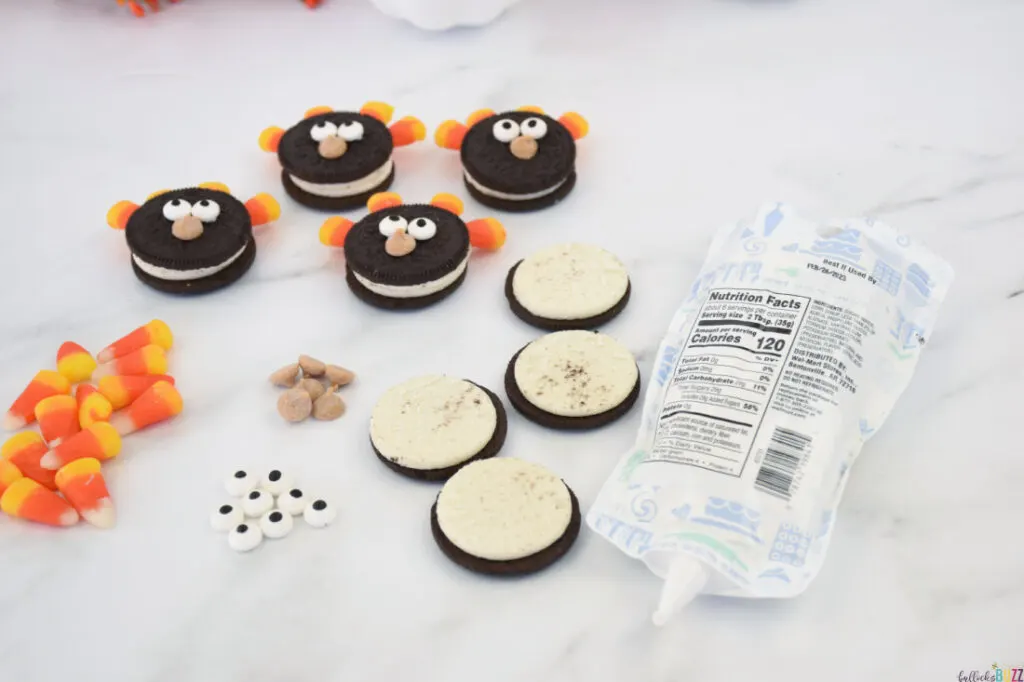 ingredients to make Oreo Turkeys Thanksgiving Treats