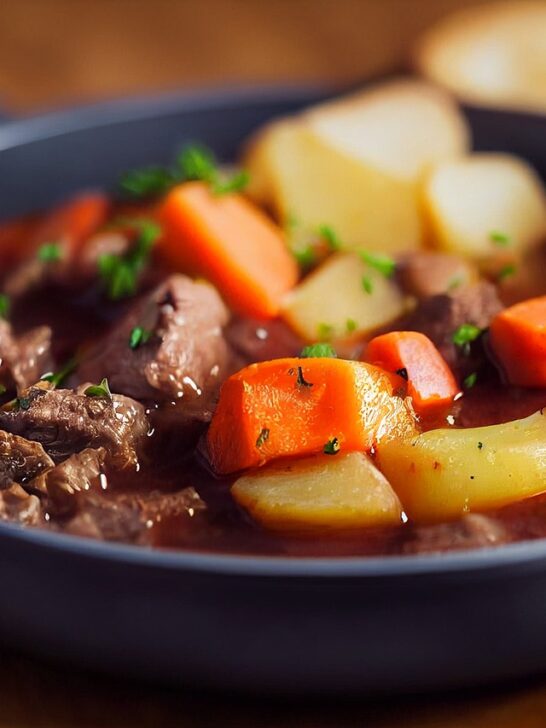 this bowl of beef stew is one of the most popular winter meals