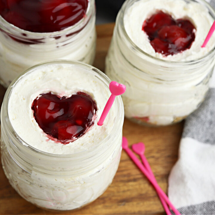 Cherry Cheesecake Jars