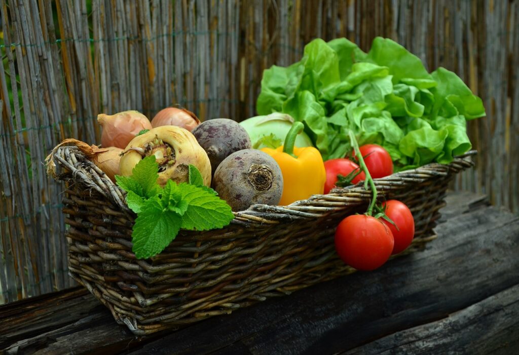 basket of fresh vegetables like these make it easy to find ways to include more veggies in your diet
