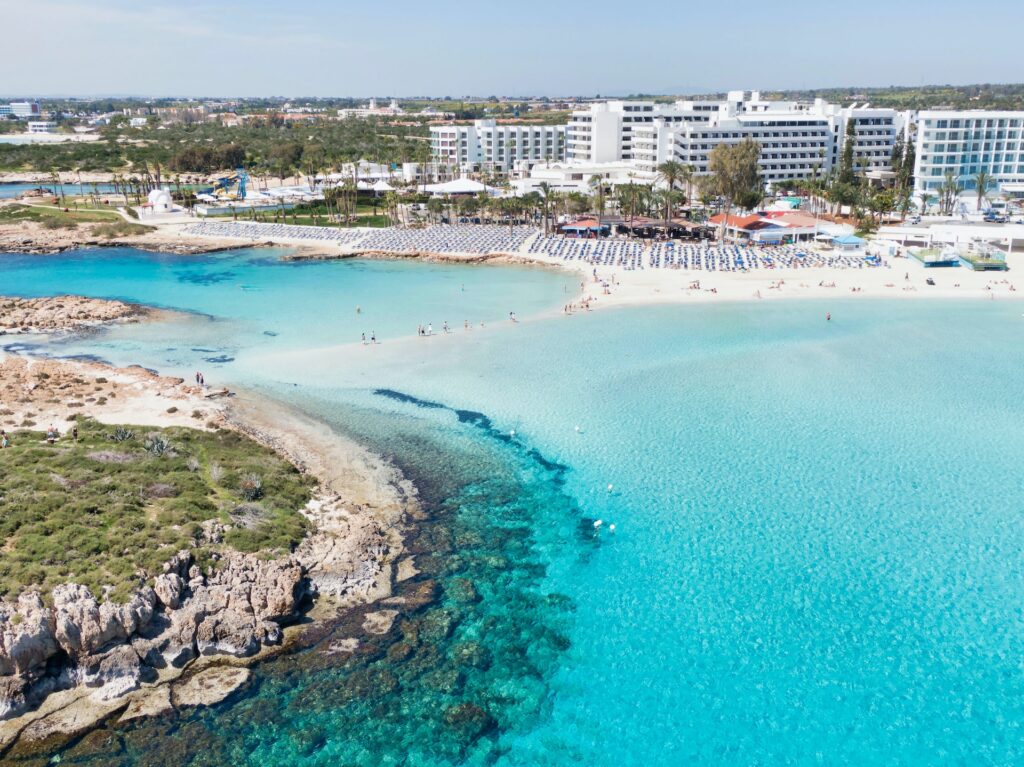 beautiful beaches like this one with crystal clear water also tops the list of reasons to visit Cyprus