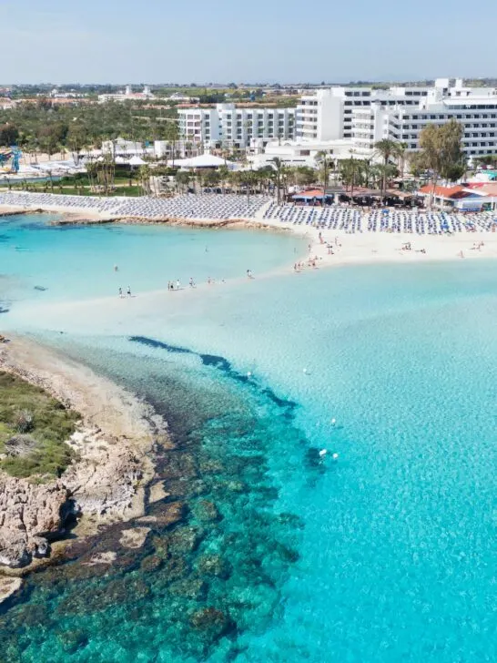 beautiful beaches like this one with crystal clear water also tops the list of reasons to visit Cyprus