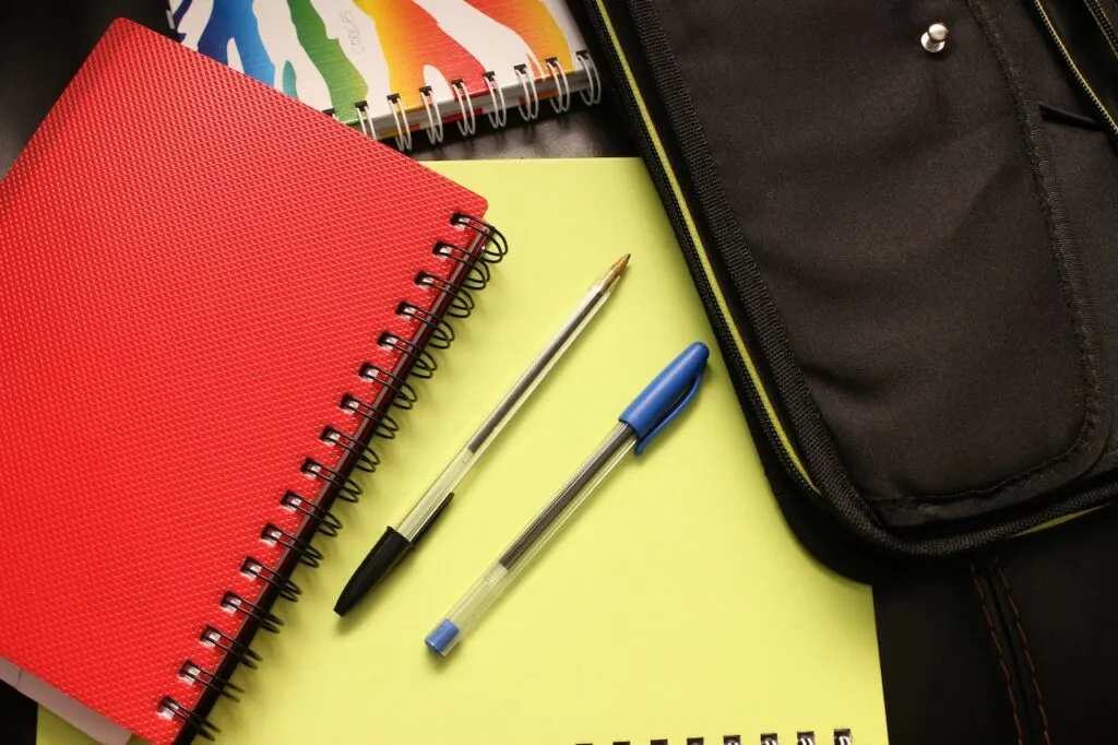 Notebooks and other school supplies