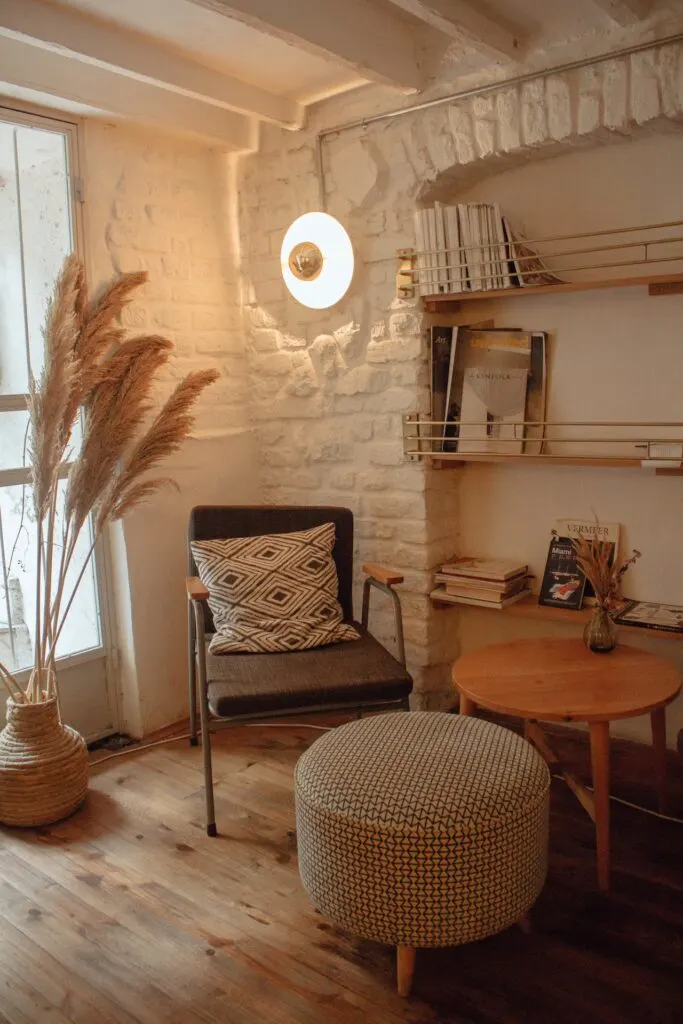 mid-century modern furniture in a living room