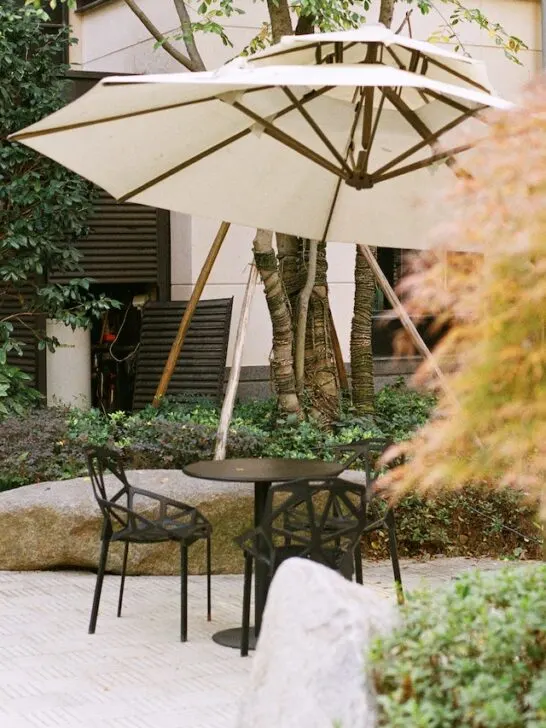 patio umbrellas like this one are one of the most popular outdoor shading options