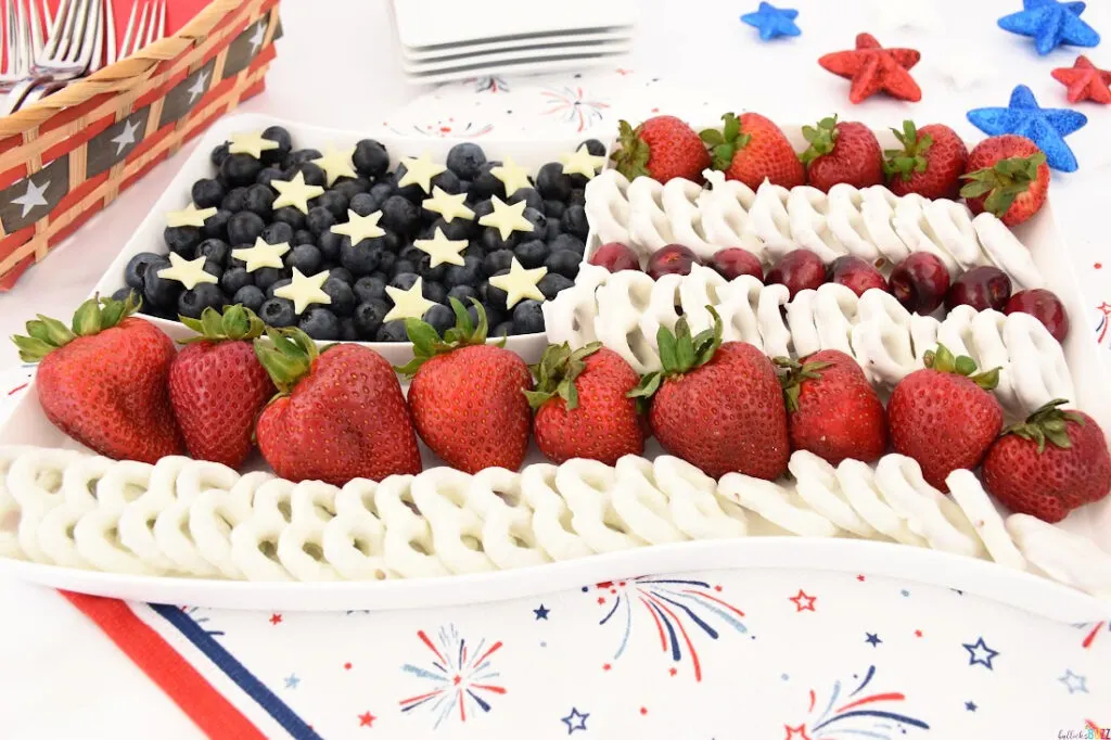 American Flag Fruit Tray for the 4th of July
