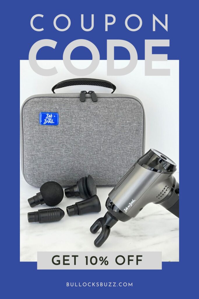 Bob and Brad's T2 Massage Gun with heads and case coupon code offer