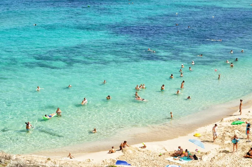 people having fun at the beach