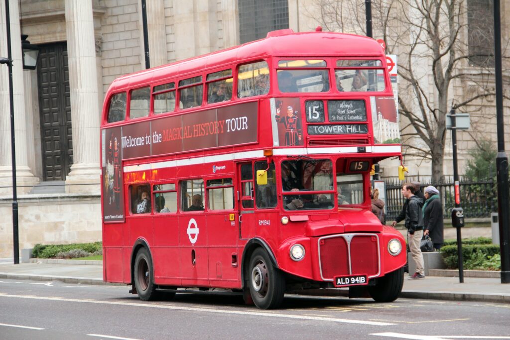 When planning a vacation to London, include some opportunities to experience some of the famous transportation methods the city offers like this Double-Decker Bus!