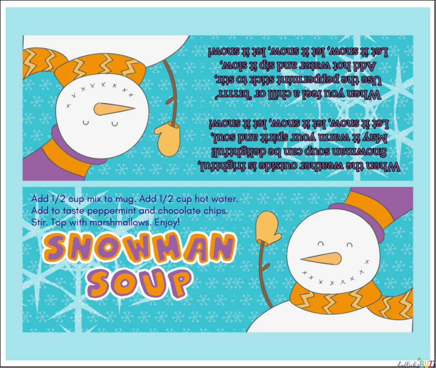 Preview image of Snowman Soup Poem with recipe instructions