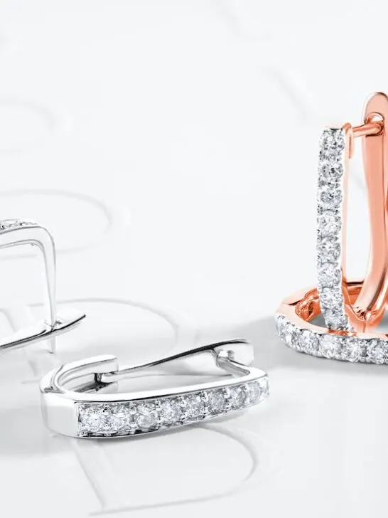 Diamond earrings like these loops are great gift ideas for women who enjoy the finer things in life