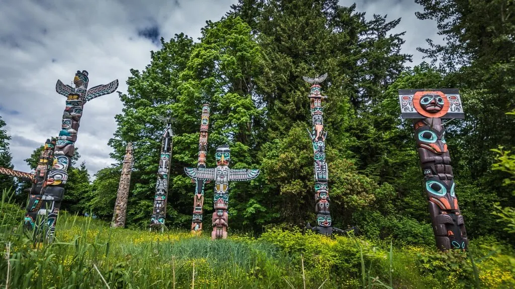 The Totem Poles in Stanley Park another of the best places to visit in Canada