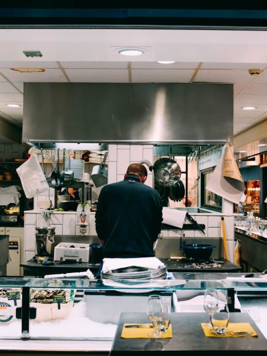 cold storage cases at a restaurant