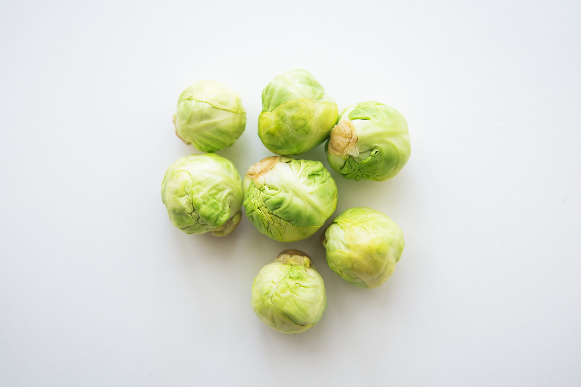 isolated Brussels sprouts close-up, place for inscription.