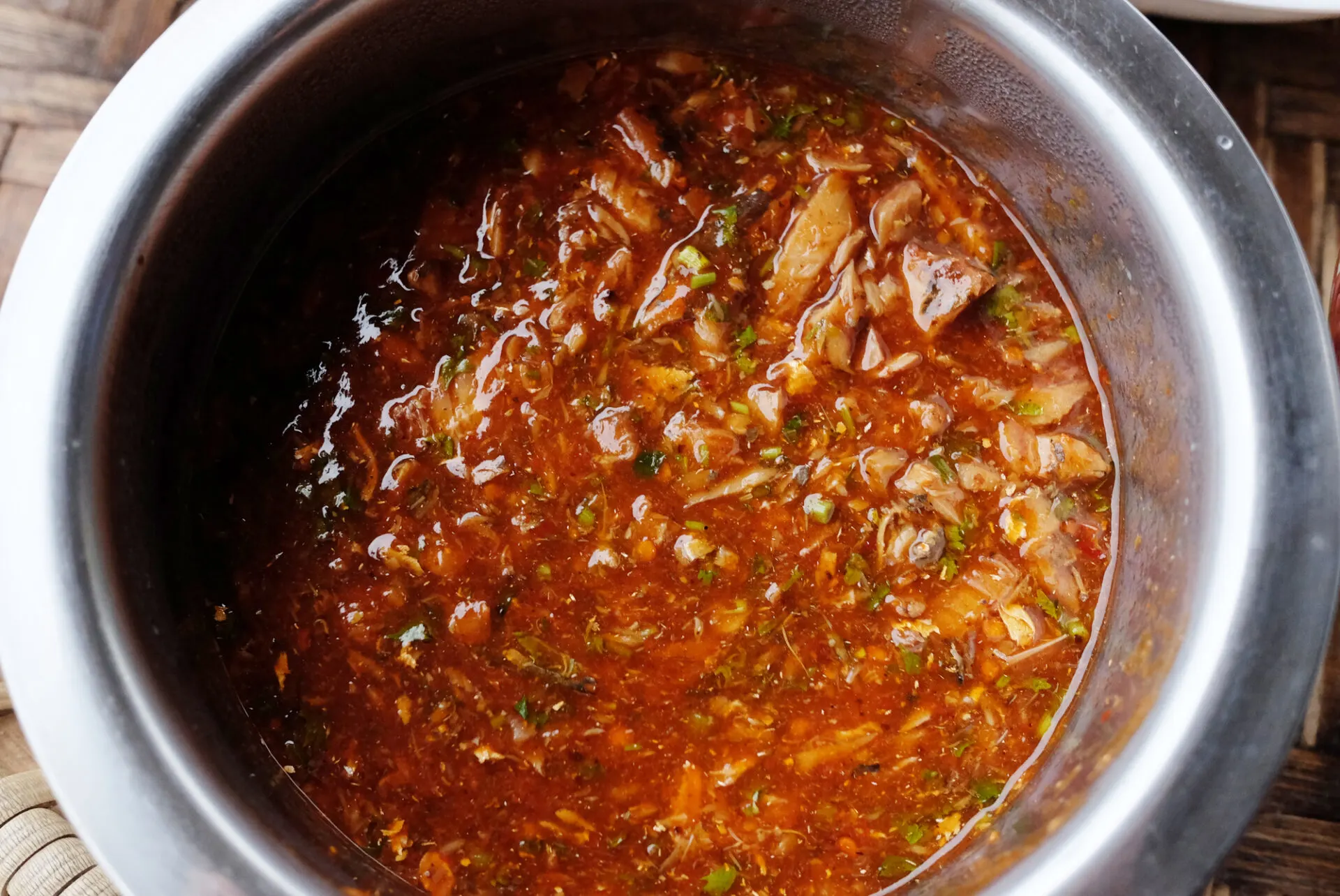 pot of beef chili