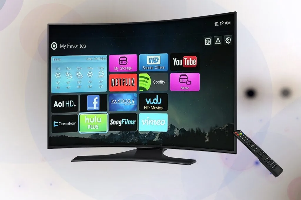 android tv on a curved screen television