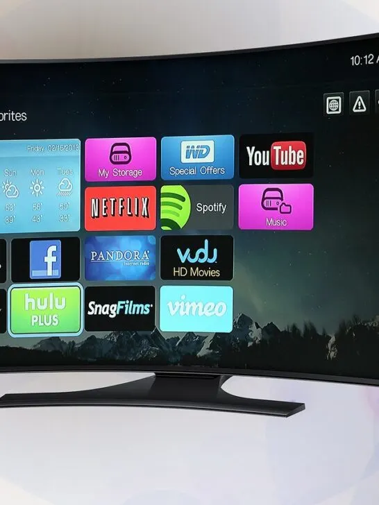 android tv on a curved screen television