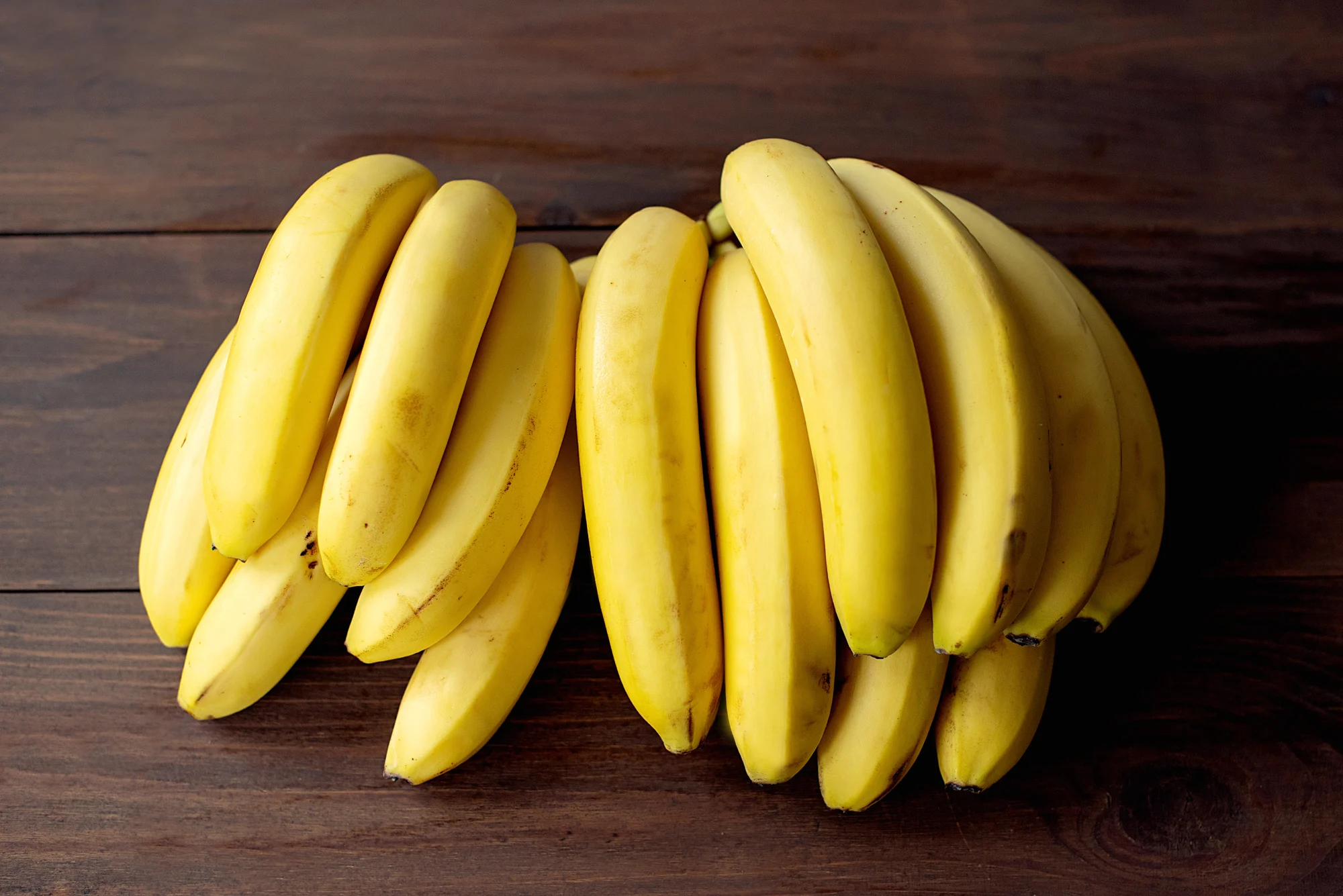 Raw Organic Bunch of Bananas Ready to Eat