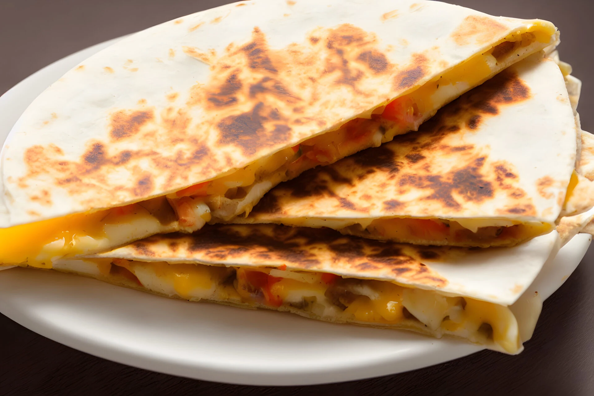 cheese quesadilla, fatty snack food item, juicy and delicious, ready fast food