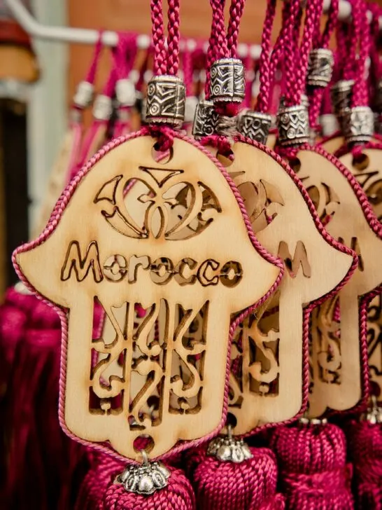 Hamsa keychains made by DIY laser engraving