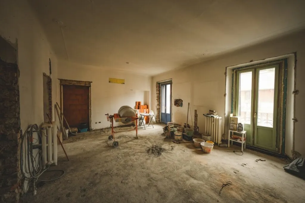 A home being remodeled using tips to make remodeling easy