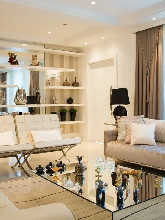 A modern den without any clutter due to these tips on using storage effectively.