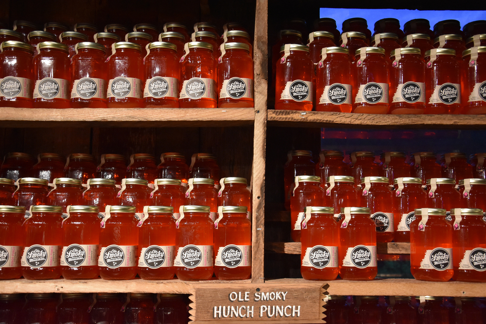 GATLINBURG, TN - OCT 3: Ole Smoky Moonshine Holler in Gatlinburg, Tennessee, as seen on Oct 3, 2016. It is the first federally licensed distillery in the history of East Tennessee. — Photo by sainaniritu