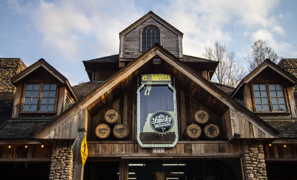 Gatlinburg, Tennessee, USA. March 25, 2016 - The Ole Smoky Distillery bills itself as the most visited distillery in America — Photo by ehrlif