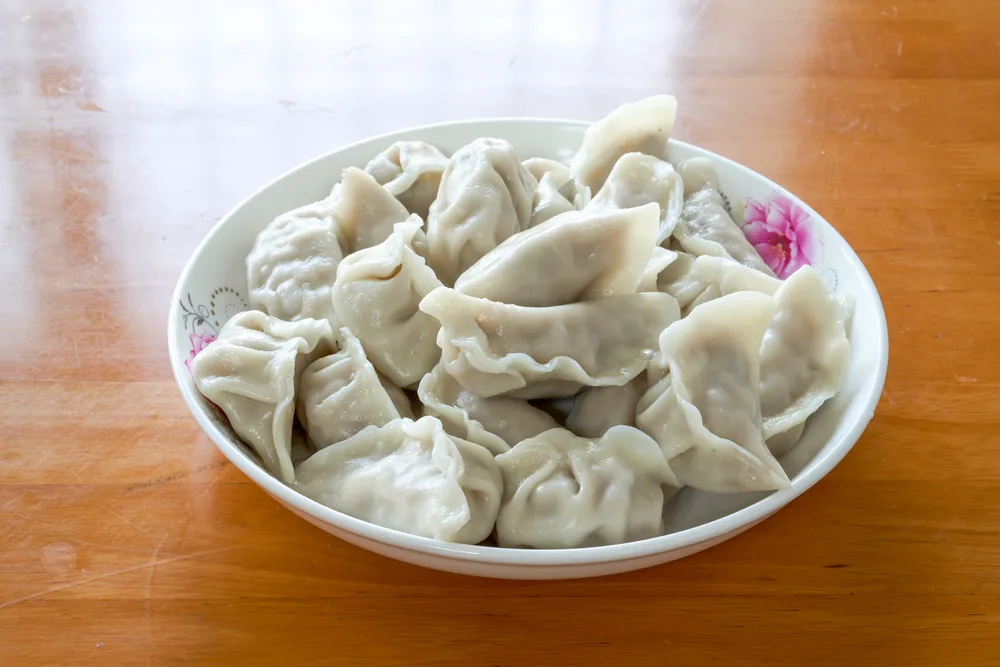 alt="Plate Freshly Cooked Dumplings Traditional Chinese Food — Stock Photo, Image"