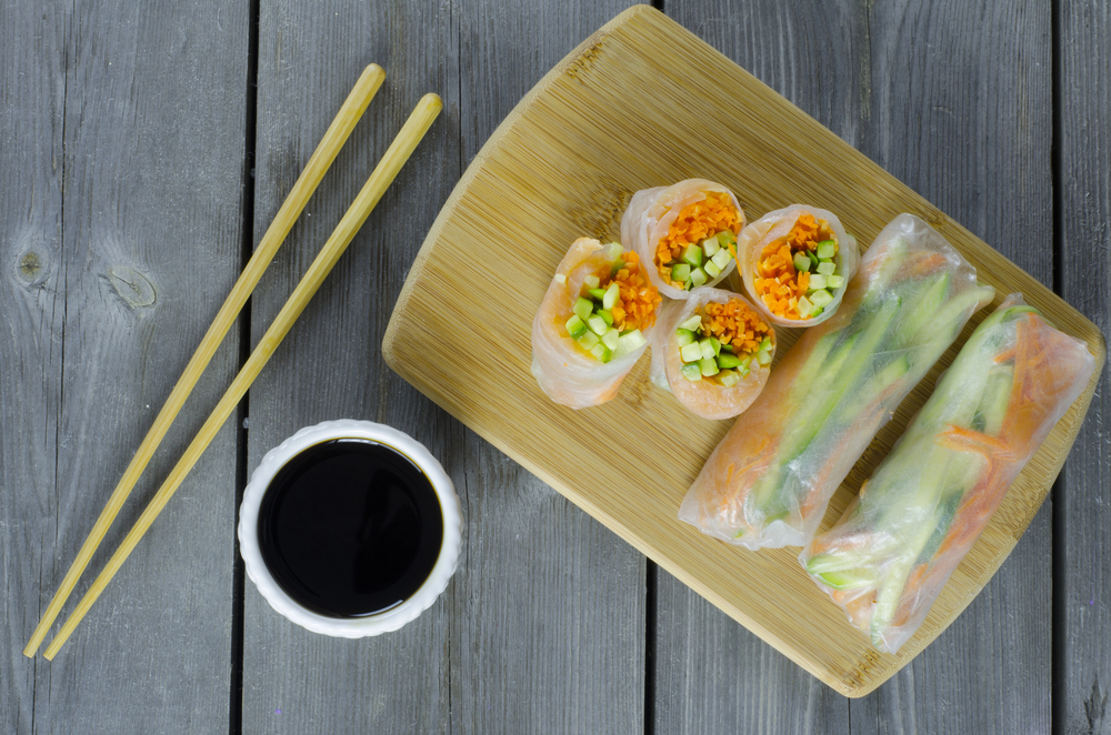 alt="Spring rolls — Stock Photo, Image"