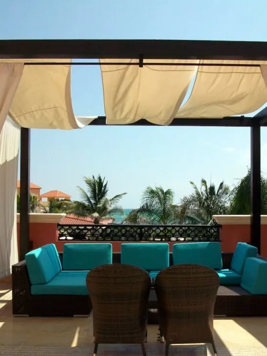 A nicely decorated patio with gazebo and patio set is one of the exterior renovations that can make a big difference to your home