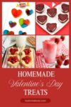 Colorful Rainbow Candy Hearts on a white plate with printable treat bag topper next to them.