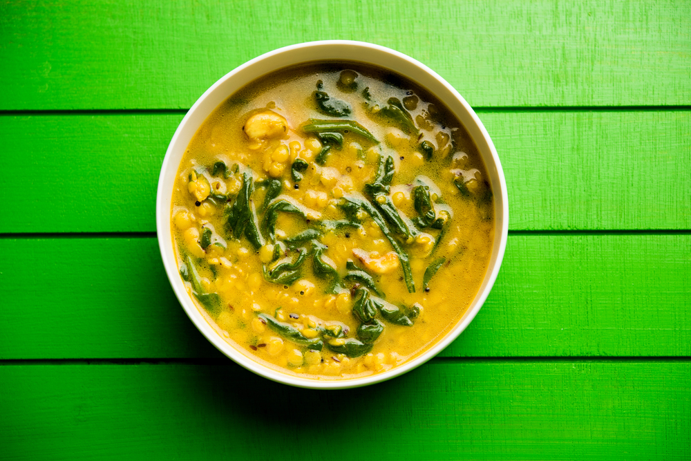 Dal Palak or Lentil spinach curry
