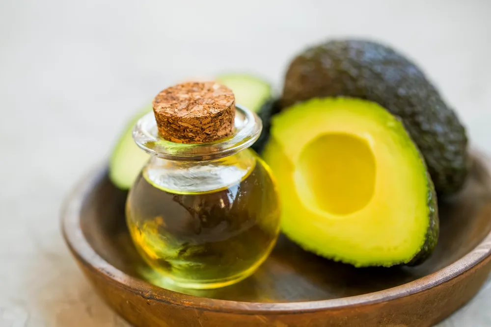 Avocado Oil Raw Healthy Organic Avocado Oil Avocado Fruits — Stock Photo, Image