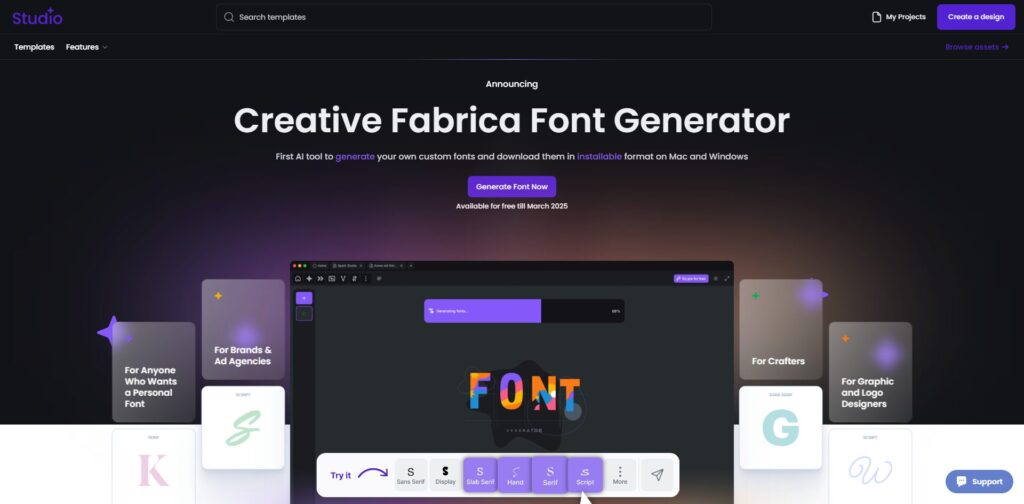 Screenshot of a webpage on Creative Fabrica website