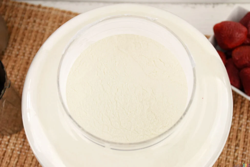 Overhead image of open container of Naked Casein