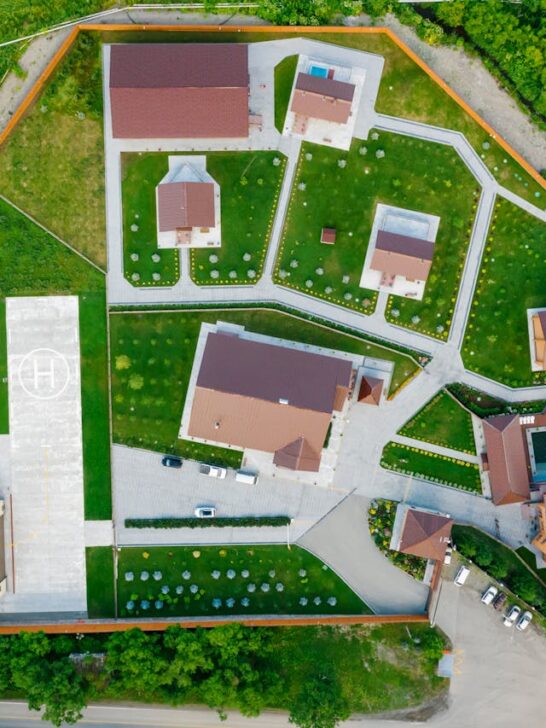 Property boundaries shown on overhead image