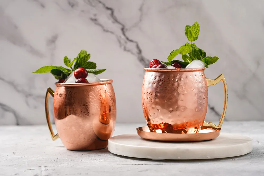 Traditional american alcoholic beverage moscow mule