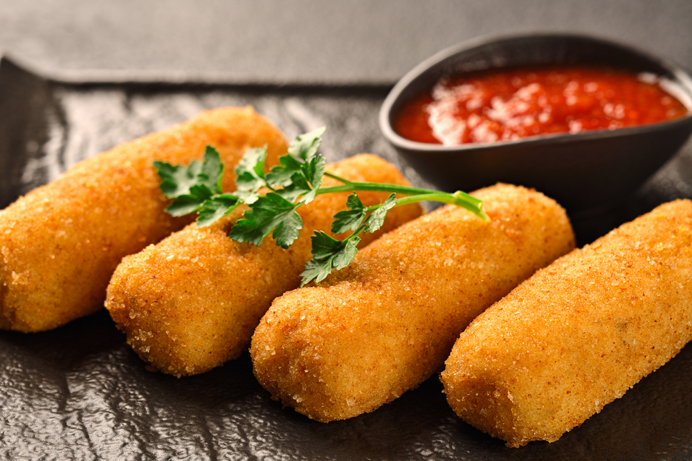 Homemade Fried Potato Croquettes Sauce — Stock Photo, Image
