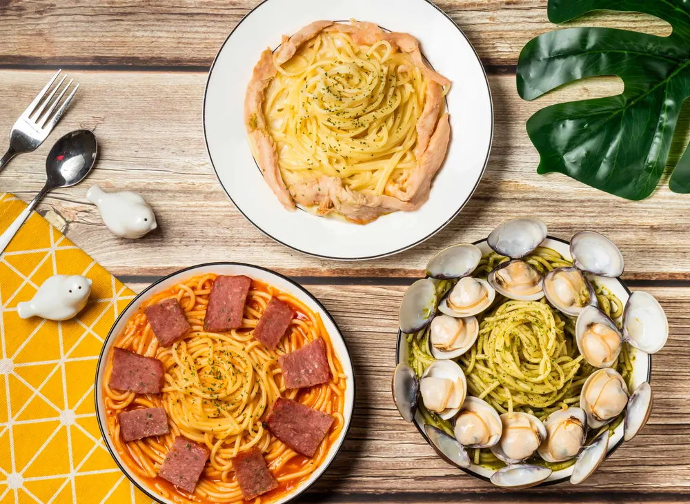 Variety of Pasta Dishes Creamy Smoked Chicken spaghetti