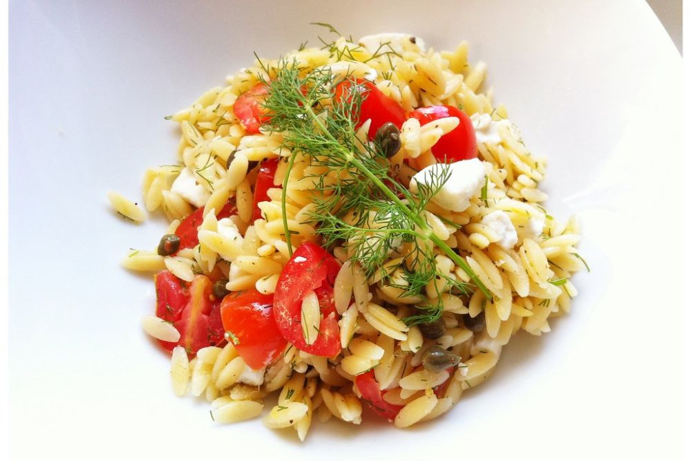 Orzo salad | Inspired by Clover: dill, capers, goat cheese, … | Flickr