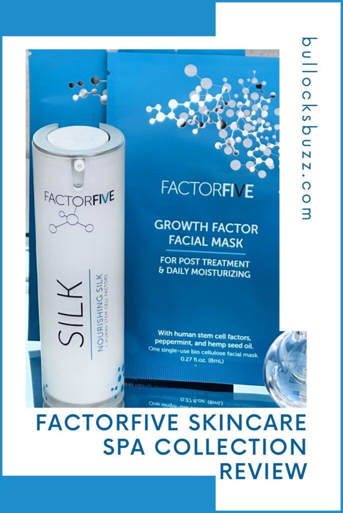 an image of the factorfive spa collection skincare products on a mirrored tray