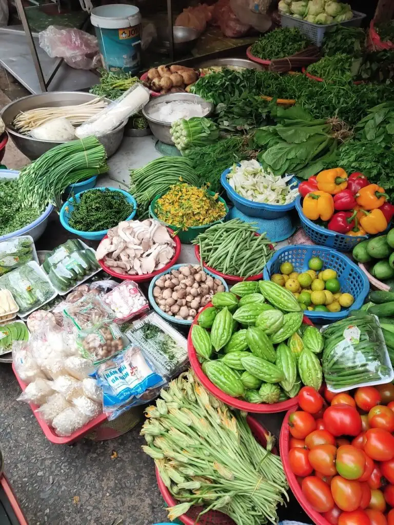 baskets full of fruits and vegetables